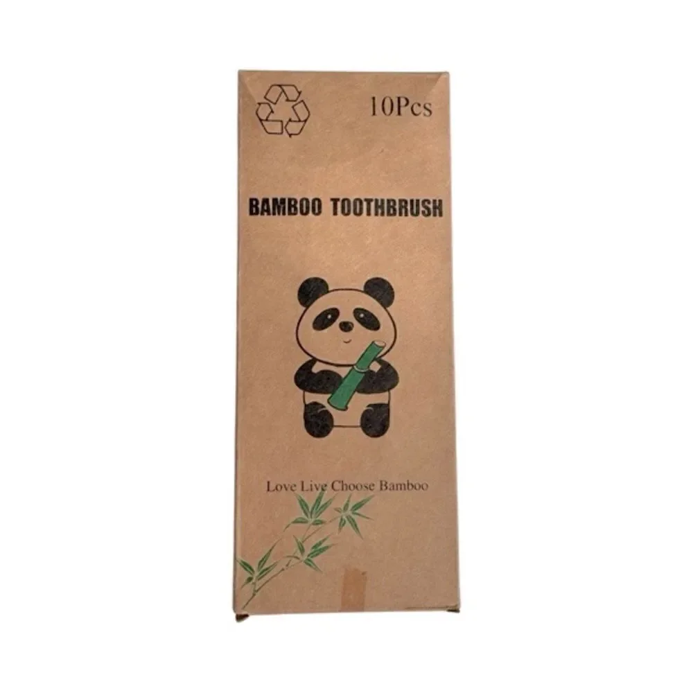Bamboo Fiber & Charcoal Infused Toothbrush Box Set 10 - Ecobrush New in Box